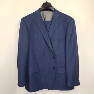 Tiglio Luxe Men's 52 R Navy 2 Piece Suit Wool Dolcetto 45 x 29 Dual Vents